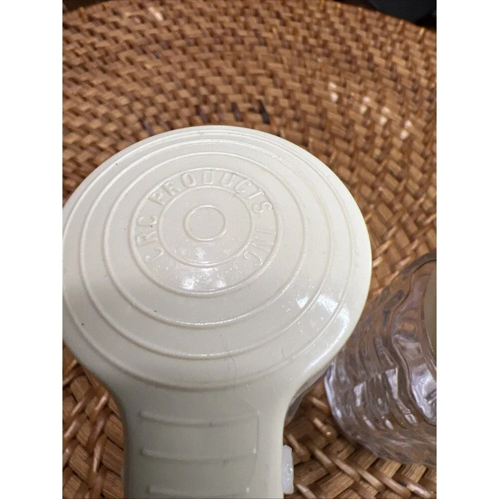 Glass Quilt Waffle Design Salt and Pepper Shaker with Screw Off Press to Open